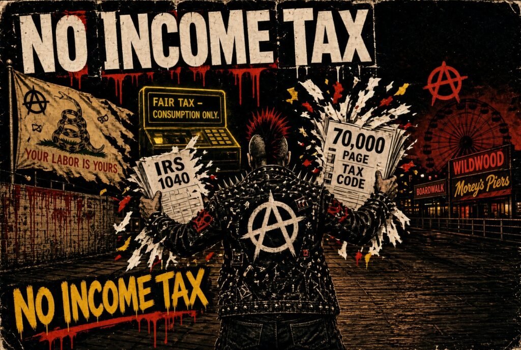 No Income Tax — Fair Tax Punk Poster